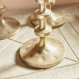 Napa Gold ABACUS TAPER HOLDERS, SET OF 3