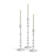 Napa White ABACUS TAPER HOLDERS, SET OF 3