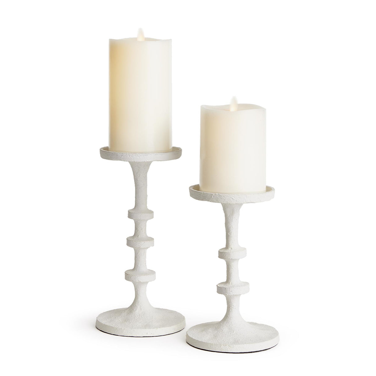 Napa White ABACUS PETITE CANDLE STANDS, SET OF 2