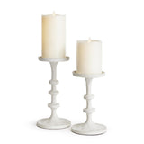 Napa White ABACUS PETITE CANDLE STANDS, SET OF 2