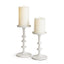 Napa White ABACUS PETITE CANDLE STANDS, SET OF 2