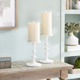 Napa White ABACUS PETITE CANDLE STANDS, SET OF 2
