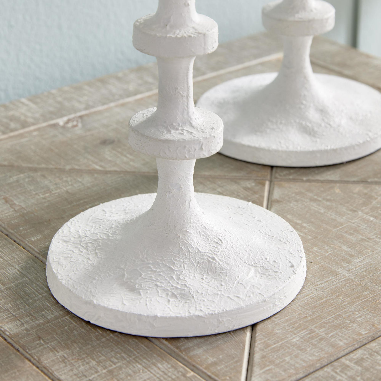 Napa White ABACUS PETITE CANDLE STANDS, SET OF 2