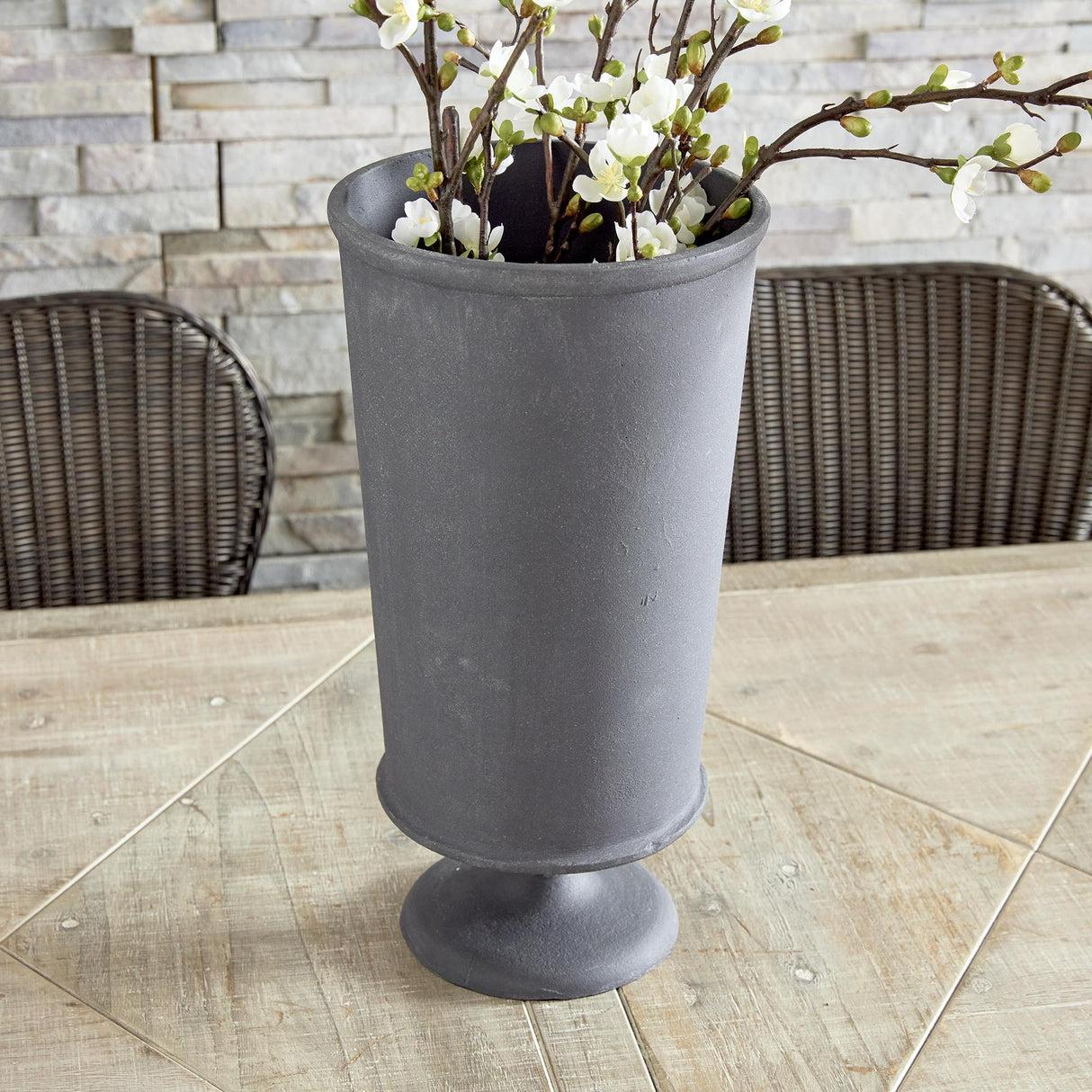 Napa Aged Zinc TERRAZZA VASE LARGE