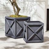 Napa Aged Zinc TERRAZZA OUTDOOR PLANTER SMALL