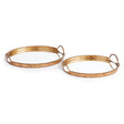 Napa Antique Gold BRAIDEN DECORATIVE MIRRORED TRAYS, SET OF 2