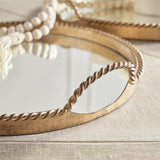 Napa Antique Gold BRAIDEN DECORATIVE MIRRORED TRAYS, SET OF 2