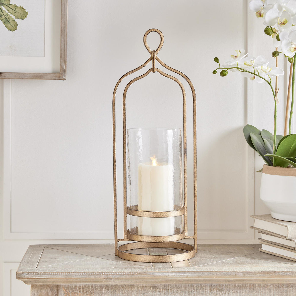 Napa Antique Gold/Hammered Glass AMARA HURRICANE LARGE