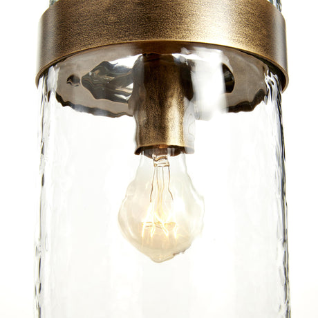 Napa Antique Gold/Hammered Glass TREY PENDANT