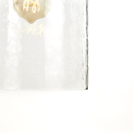 Napa Antique Gold/Hammered Glass TREY PENDANT