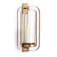 Napa Antique Gold/Hammered Glass LANE WALL CANDLEHOLDER