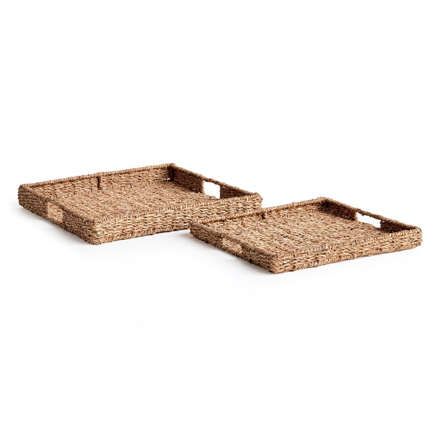 Napa Natural SEAGRASS RECTANGULAR TRAYS, SET OF 2