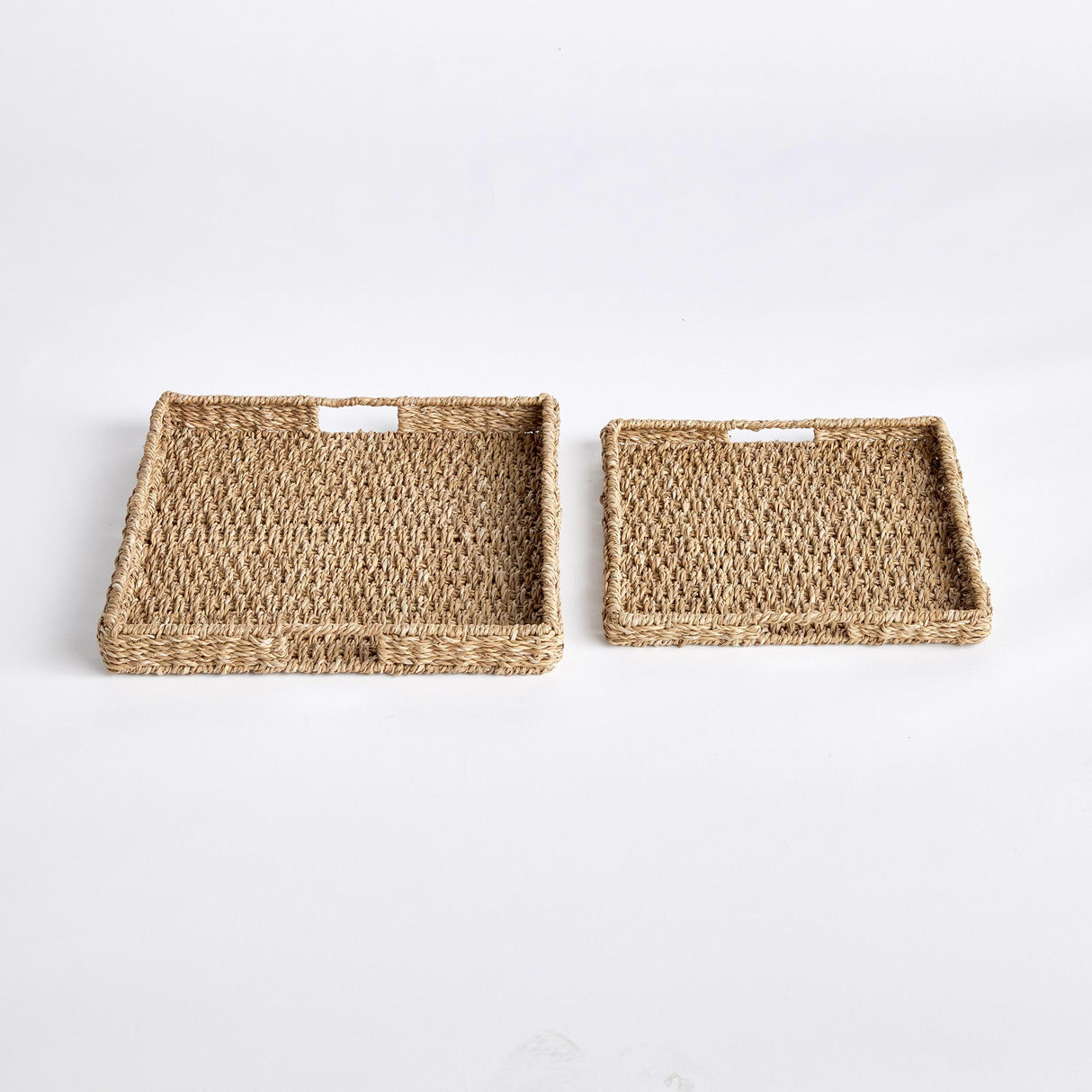 Napa Natural SEAGRASS RECTANGULAR TRAYS, SET OF 2