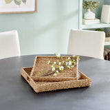Napa Natural SEAGRASS RECTANGULAR TRAYS, SET OF 2