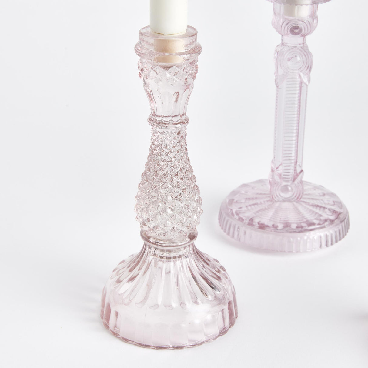 Napa Pink ESTELLA TAPER HOLDERS LARGE, SET OF 3