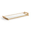 Napa Antique Gold/Mirrored Glass DAPHNE NARROW MIRRORED TRAY WITH HANDLES