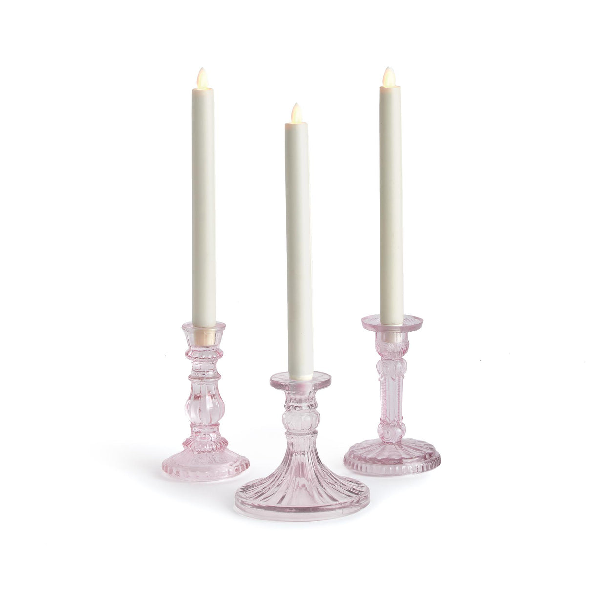 Napa Pink ESTELLA TAPER HOLDERS SMALL, SET OF 3