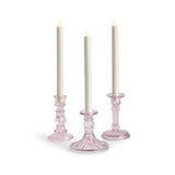 Napa Pink ESTELLA TAPER HOLDERS SMALL, SET OF 3