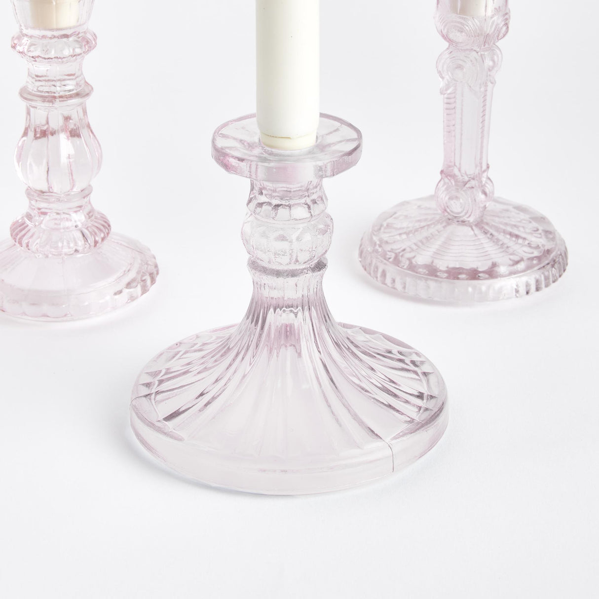 Napa Pink ESTELLA TAPER HOLDERS SMALL, SET OF 3