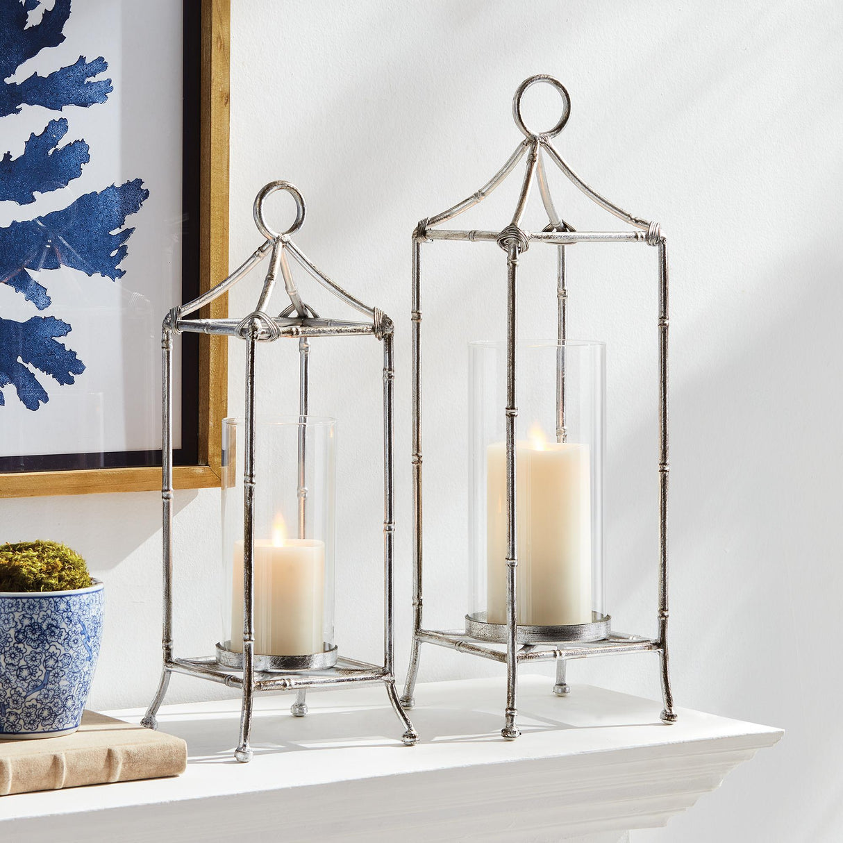 Napa Antique Silver DAPHNE LANTERN SMALL