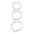 Napa Antique Silver/Mirrored Glass HUDSON MIRRORED WALL SHELVES, SET OF 3