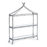 Napa Antique Silver/Mirrored Glass DAPHNE 2-TIER CURIO SHELF