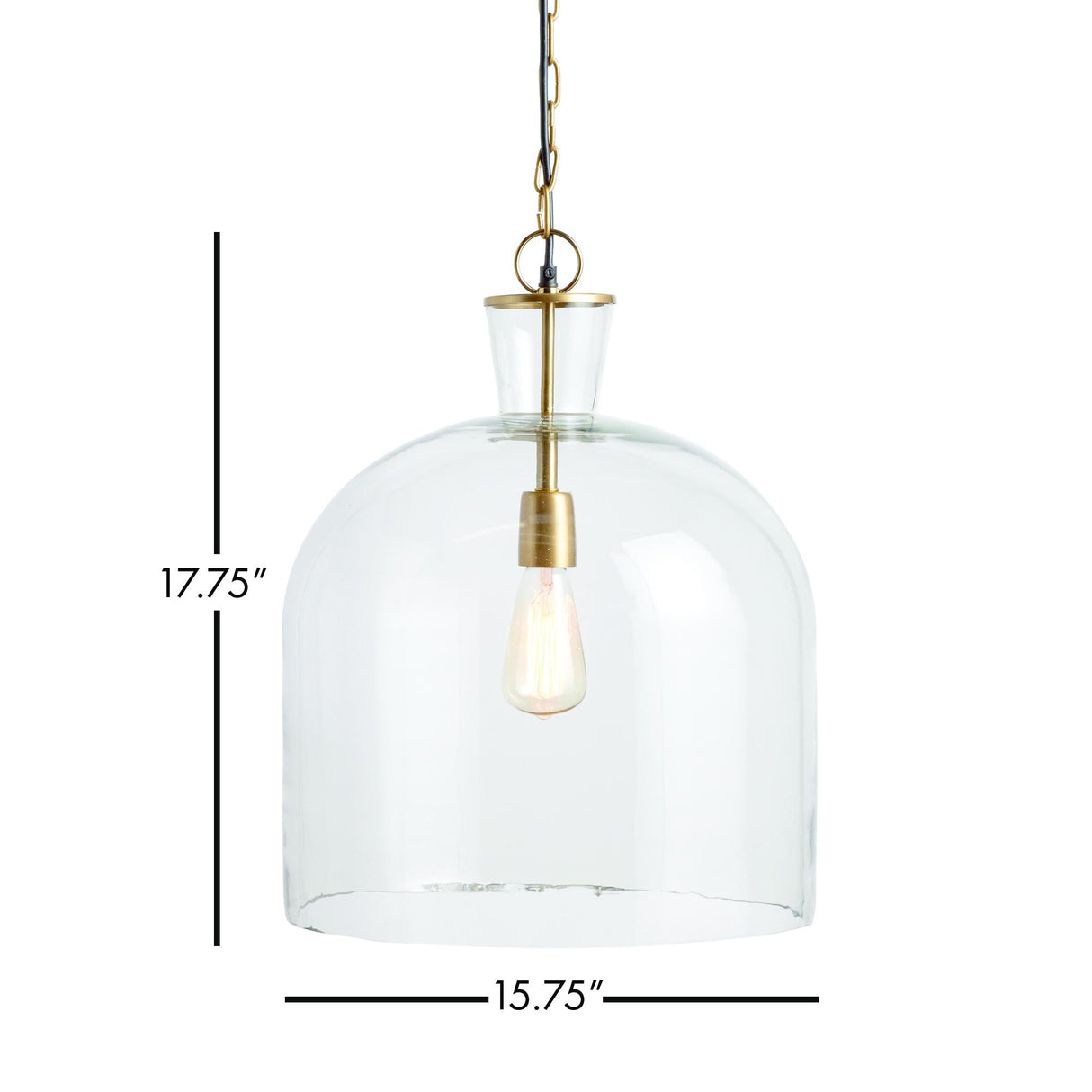 Napa Clear/Brass BELLE GRANDE PENDANT