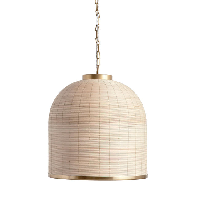 Napa Whitewash/Brass MAYE DOME PENDANT