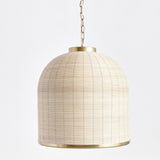 Napa Whitewash/Brass MAYE DOME PENDANT