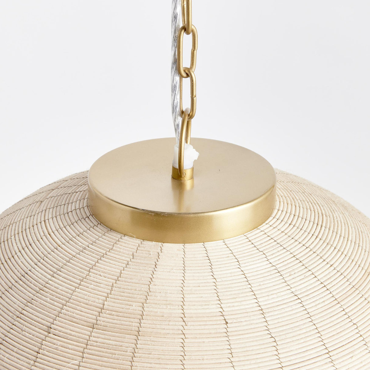 Napa Whitewash/Brass MAYE DOME PENDANT