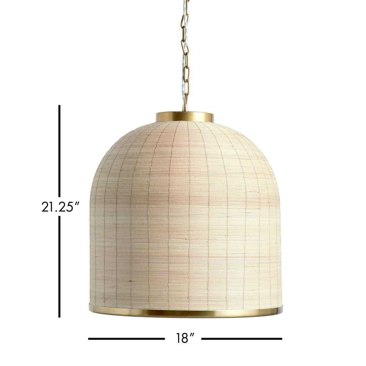 Napa Whitewash/Brass MAYE DOME PENDANT