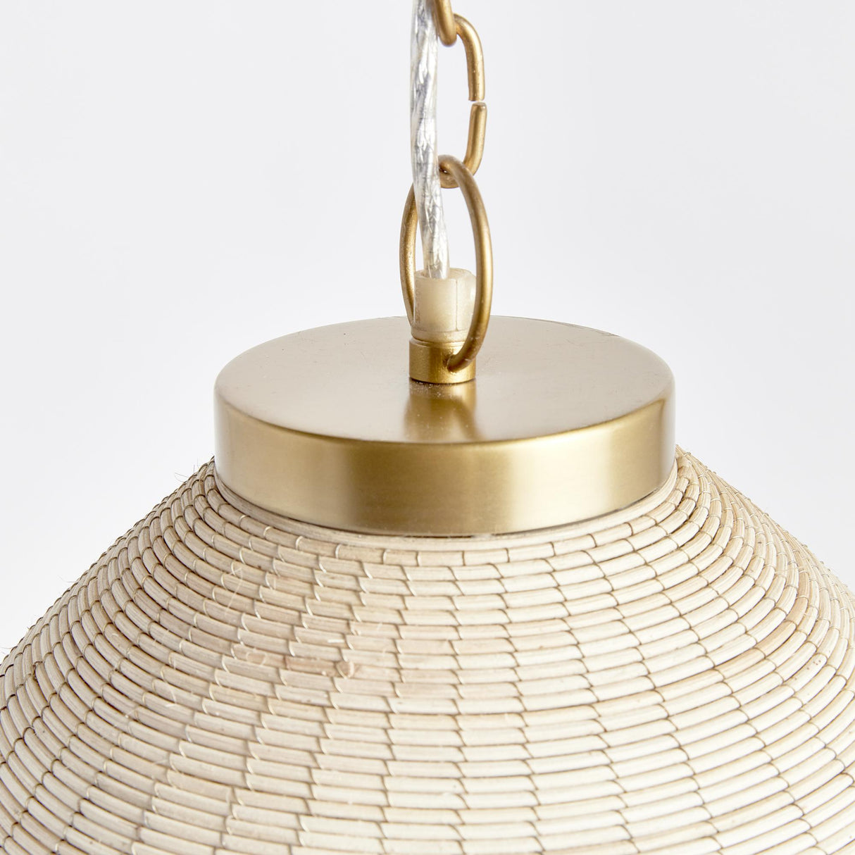 Napa Whitewash/Brass MAYE BELL PENDANT
