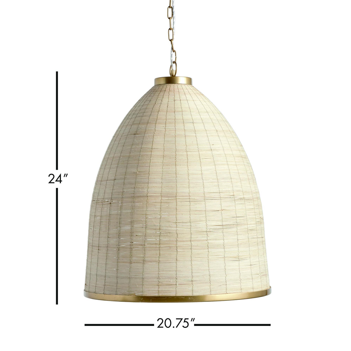 Napa Whitewash/Brass MAYE BELL PENDANT
