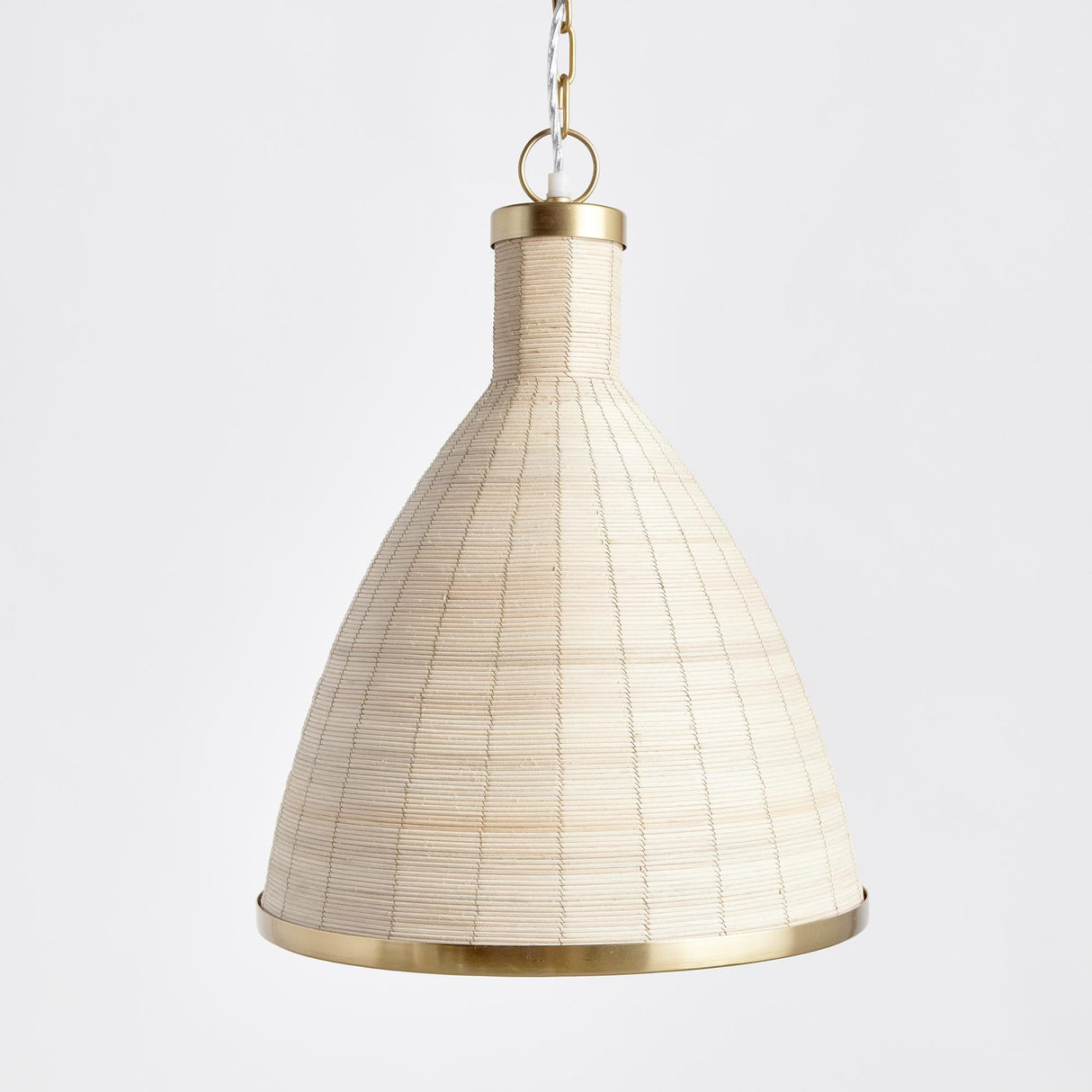 Napa Whitewash/Brass MAYE PETITE BELL PENDANT