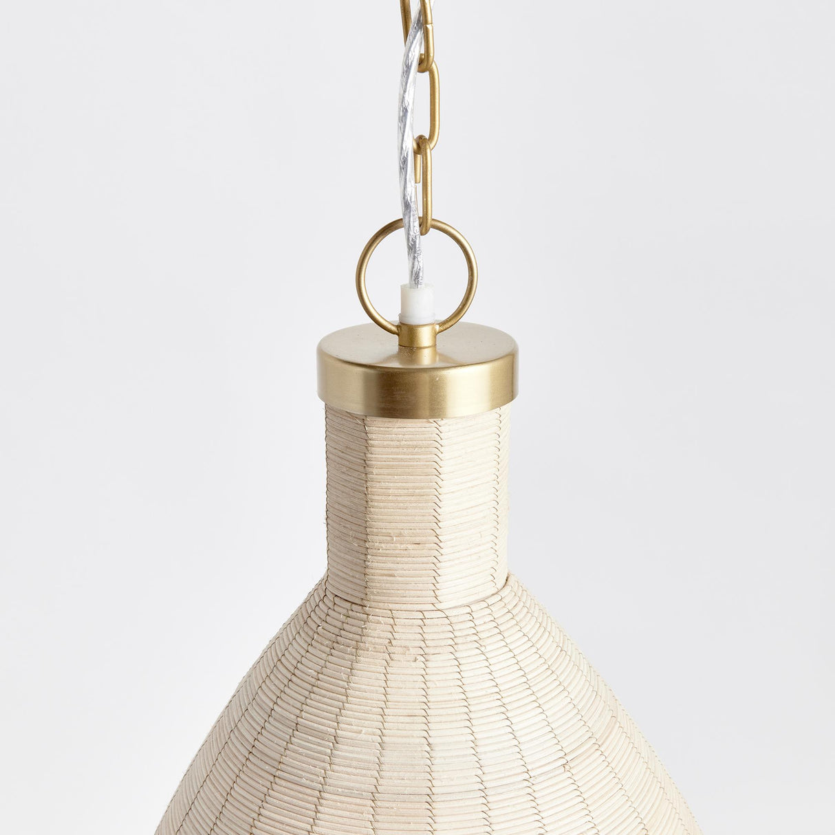 Napa Whitewash/Brass MAYE PETITE BELL PENDANT