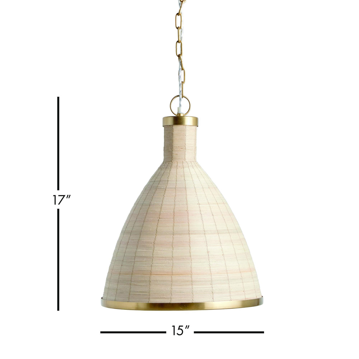 Napa Whitewash/Brass MAYE PETITE BELL PENDANT