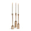 Napa Champagne Gold INGE TAPER HOLDERS, SET OF 3