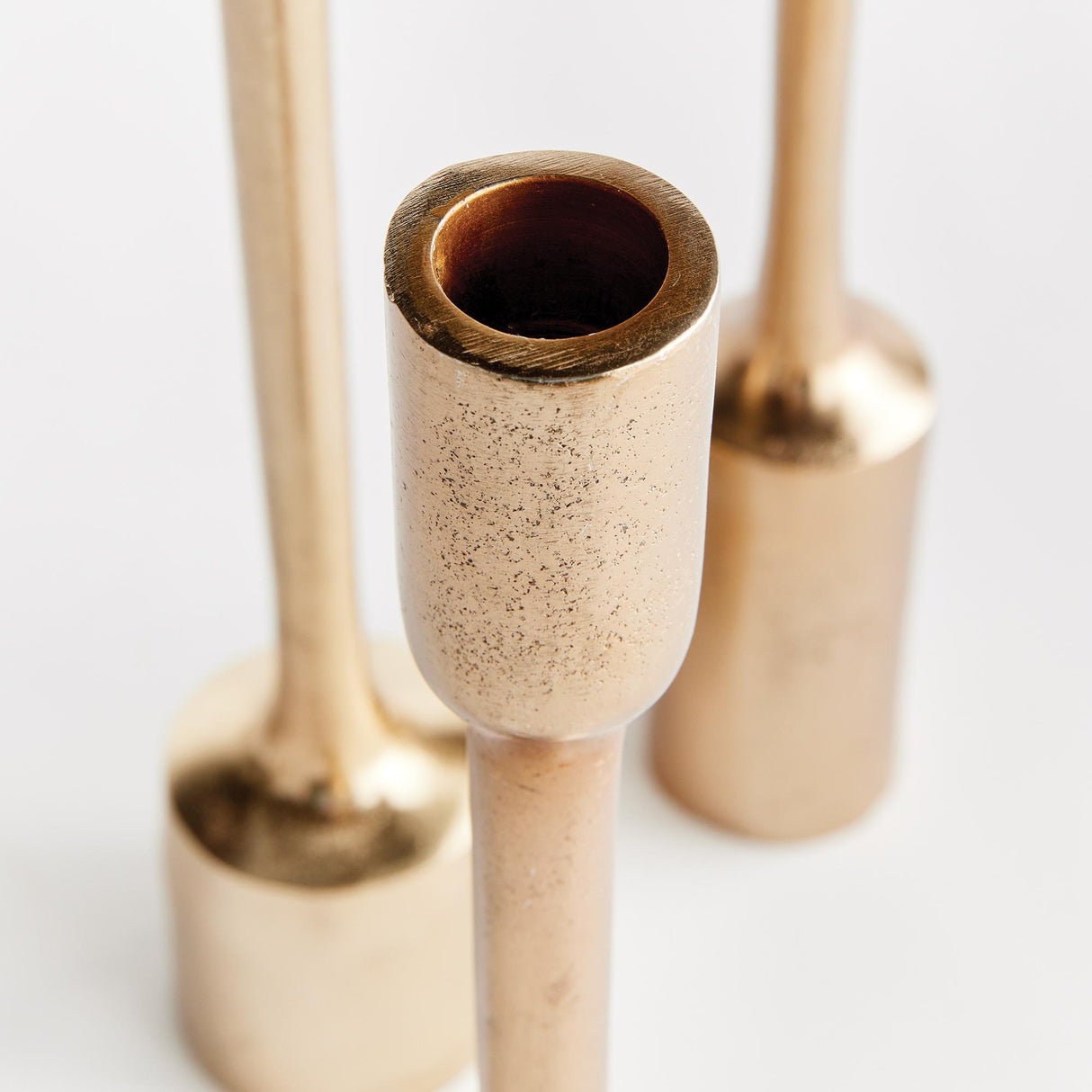 Napa Champagne Gold INGE TAPER HOLDERS, SET OF 3