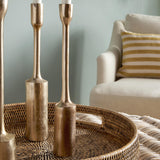 Napa Champagne Gold INGE TAPER HOLDERS, SET OF 3