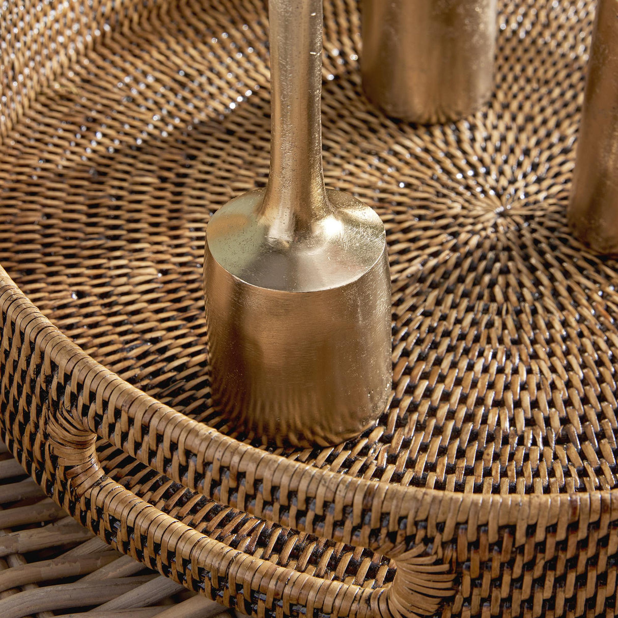 Napa Champagne Gold INGE TAPER HOLDERS, SET OF 3