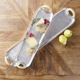 Napa Silver/Natural HELENA DECORATIVE LONG TRAYS, SET OF 2
