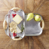 Napa Silver/Natural HELENA DECORATIVE TRAYS, SET OF 2