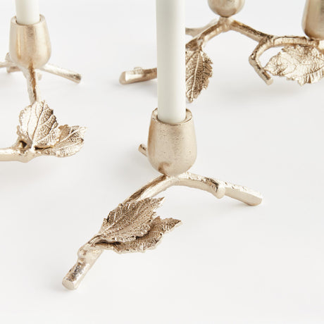 Napa Champagne Gold PARNA TAPER HOLDERS, SET OF 3