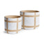 Napa White/Natural PHOENIX POTS, SET OF 2