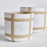 Napa White/Natural PHOENIX POTS, SET OF 2