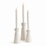 Napa Cream LIBBEY TAPER HOLDERS, SET OF 3