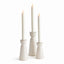 Napa Cream LIBBEY TAPER HOLDERS, SET OF 3
