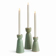 Napa Green LIBBEY TAPER HOLDERS, SET OF 3