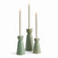 Napa Green LIBBEY TAPER HOLDERS, SET OF 3