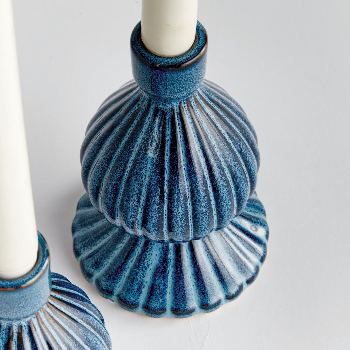 Napa Blue MELA TAPER HOLDERS, SET OF 2